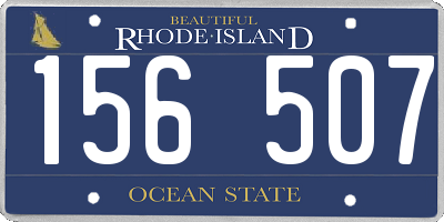 RI license plate 156507