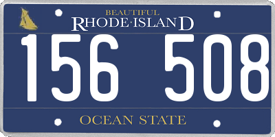 RI license plate 156508