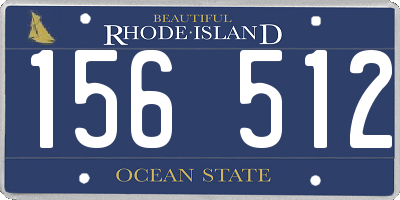 RI license plate 156512