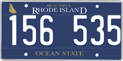 RI license plate 156535