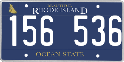 RI license plate 156536