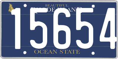 RI license plate 15654