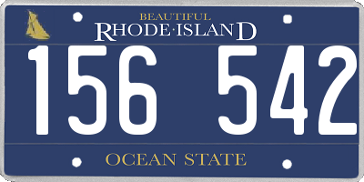RI license plate 156542