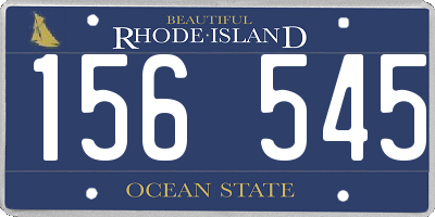 RI license plate 156545