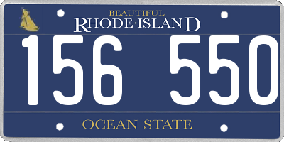 RI license plate 156550