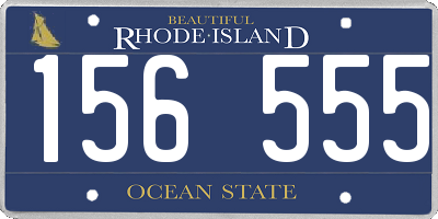 RI license plate 156555