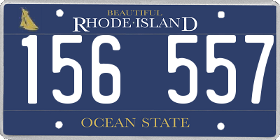 RI license plate 156557