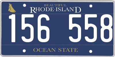 RI license plate 156558