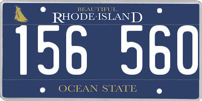 RI license plate 156560