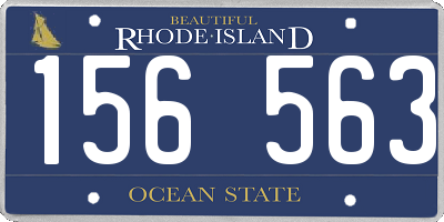 RI license plate 156563