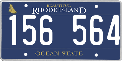 RI license plate 156564