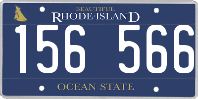 RI license plate 156566