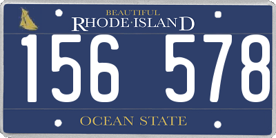 RI license plate 156578