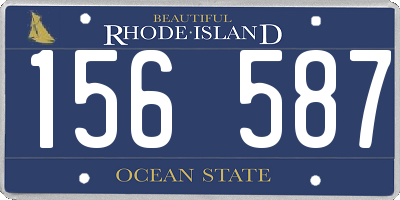 RI license plate 156587