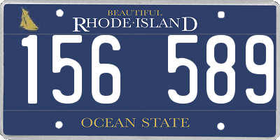 RI license plate 156589