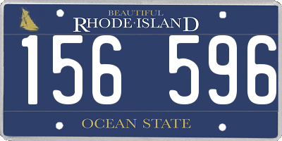 RI license plate 156596
