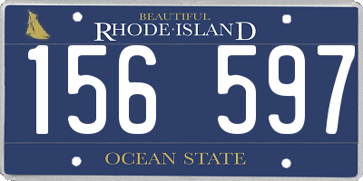 RI license plate 156597
