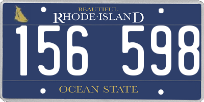 RI license plate 156598