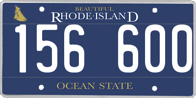 RI license plate 156600