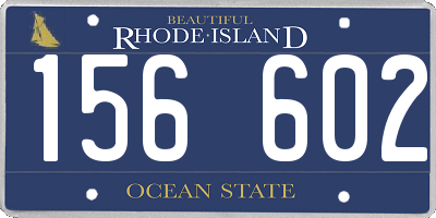 RI license plate 156602