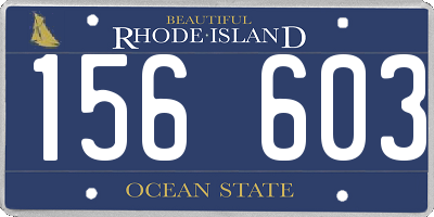 RI license plate 156603