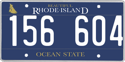 RI license plate 156604