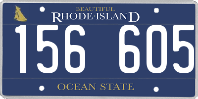 RI license plate 156605