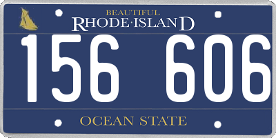 RI license plate 156606