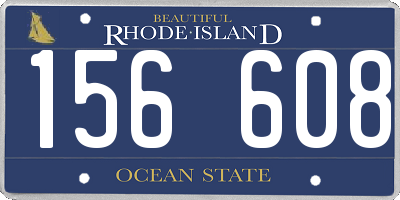 RI license plate 156608
