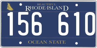 RI license plate 156610
