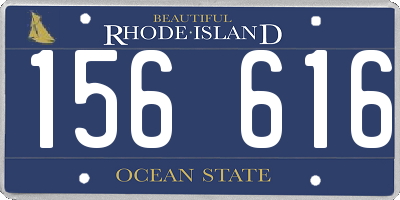 RI license plate 156616