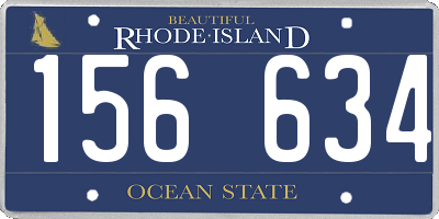 RI license plate 156634
