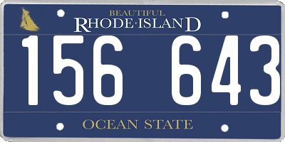 RI license plate 156643