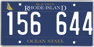 RI license plate 156644