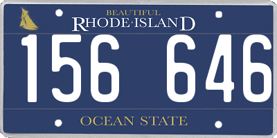 RI license plate 156646