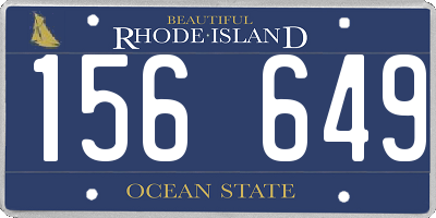 RI license plate 156649