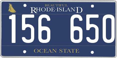 RI license plate 156650