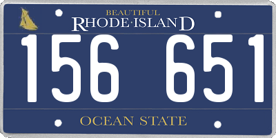 RI license plate 156651