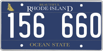 RI license plate 156660