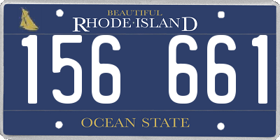 RI license plate 156661