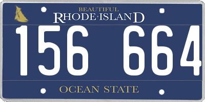 RI license plate 156664