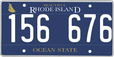 RI license plate 156676