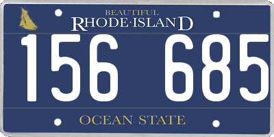 RI license plate 156685