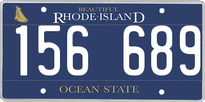 RI license plate 156689