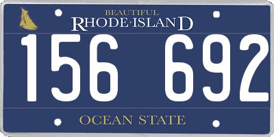 RI license plate 156692
