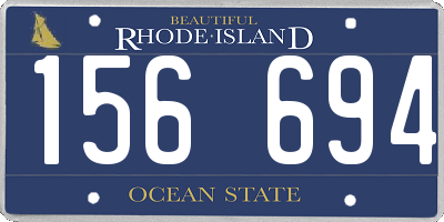 RI license plate 156694