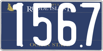 RI license plate 1567