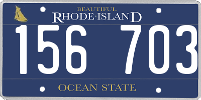 RI license plate 156703