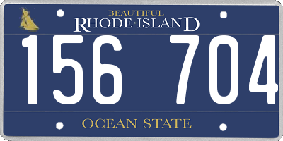 RI license plate 156704
