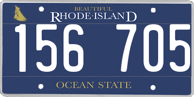 RI license plate 156705